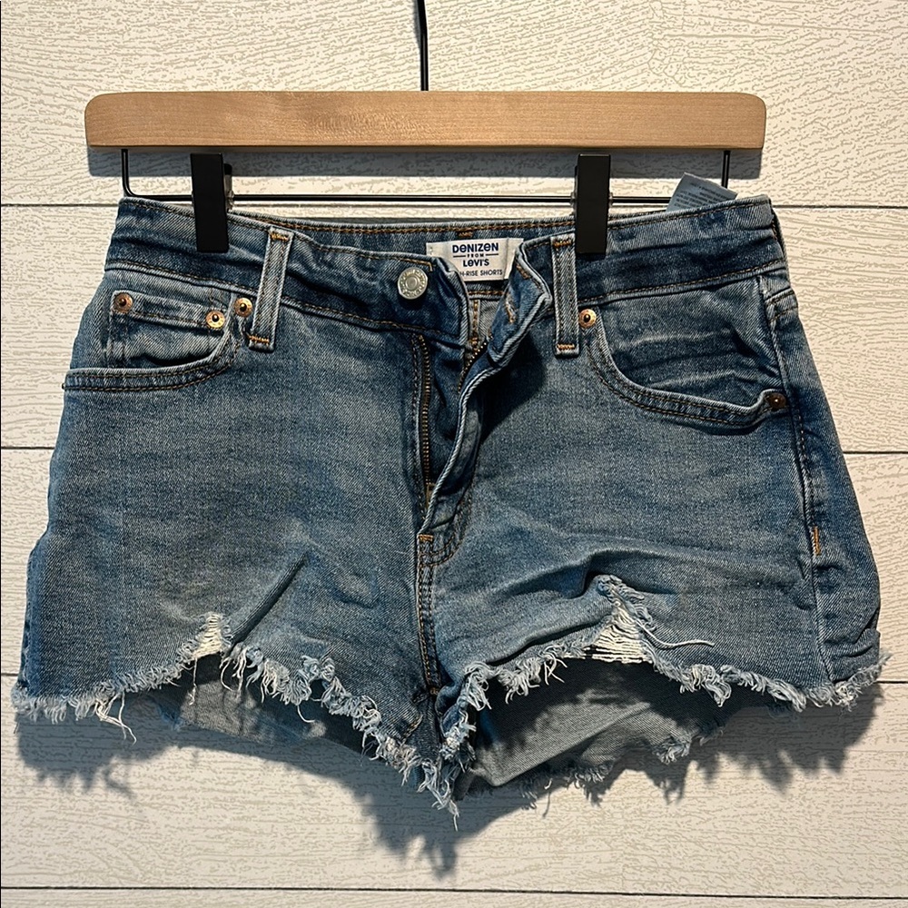 Denizen from Levi's Blue Jean Shorts Distressed Cut-Off